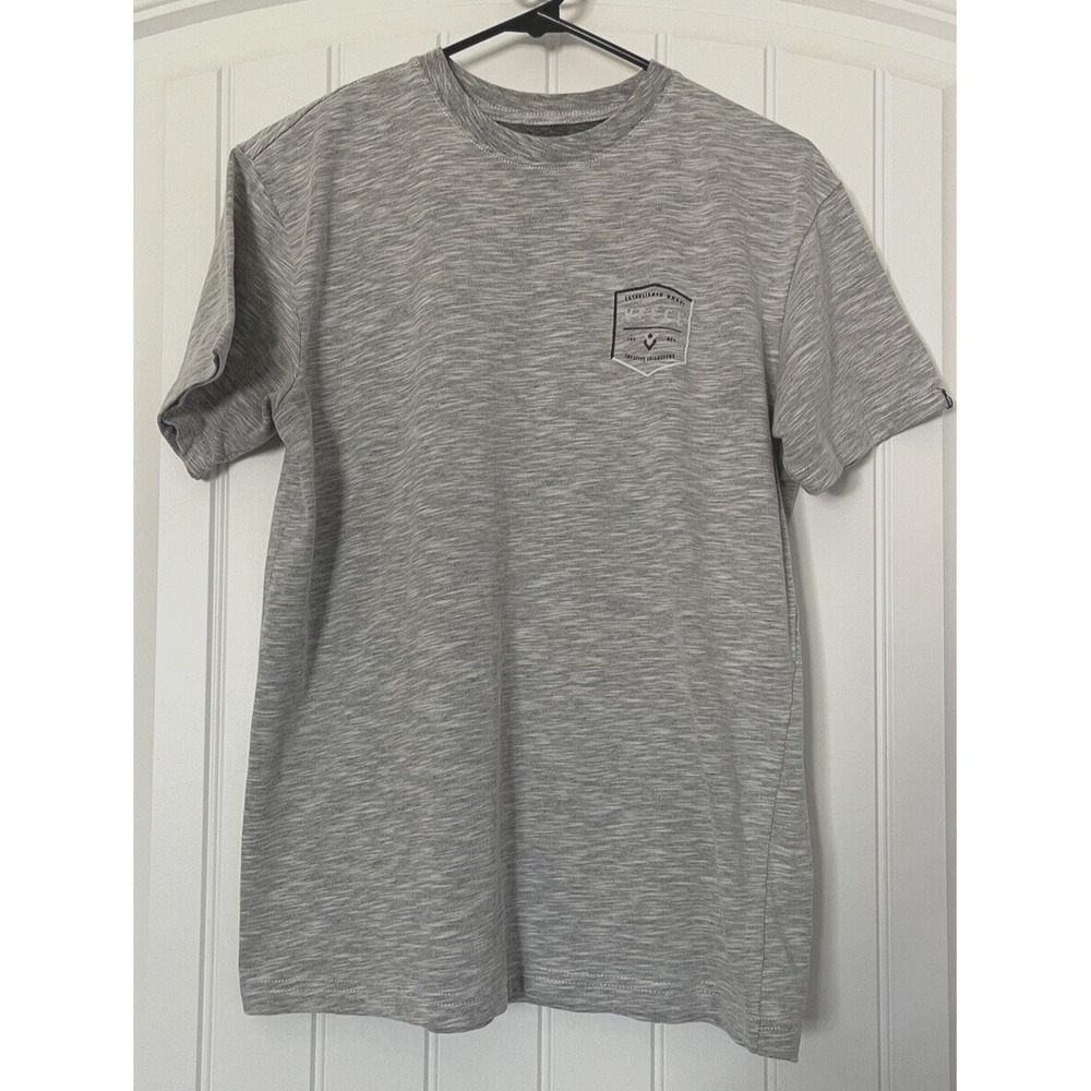 VEECE Mens Medium Basic T-Shirt Short Sleeve Heathered Gray W/ Logo